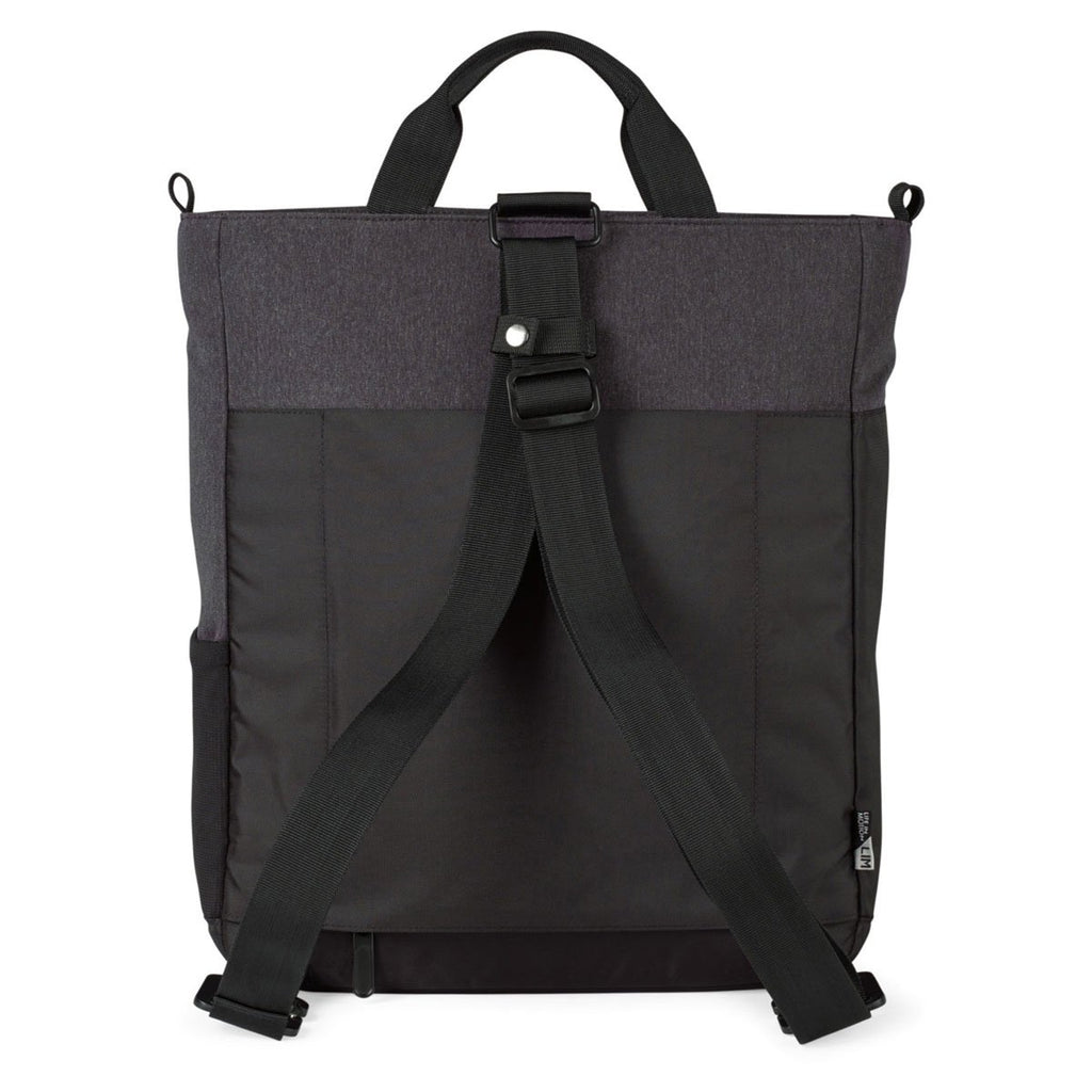 Life in Motion Black/Dark Grey Heather Linked Charging Computer Tote
