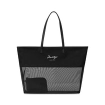 Gemline Black Atlantis Mesh Beach Tote