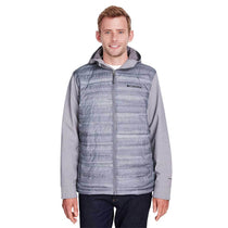 Columbia Men's City Grey Heather Stripe Print Powder Lite Hybrid Jacket
