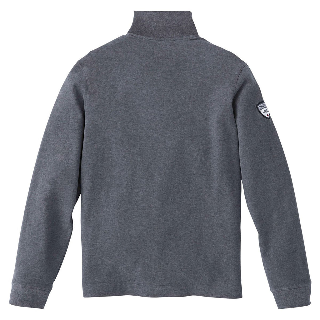 Roots73 Men's Dark Charcoal Mix Trentriver Knit Quarter Zip