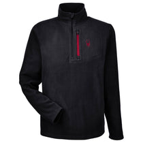 Spyder Men's Black/Red Transport 1/4 Zip Fleece Pullover