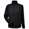 Spyder Men's Black/Red Transport 1/4 Zip Fleece Pullover