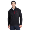 Spyder Men's Black/Red Transport 1/4 Zip Fleece Pullover