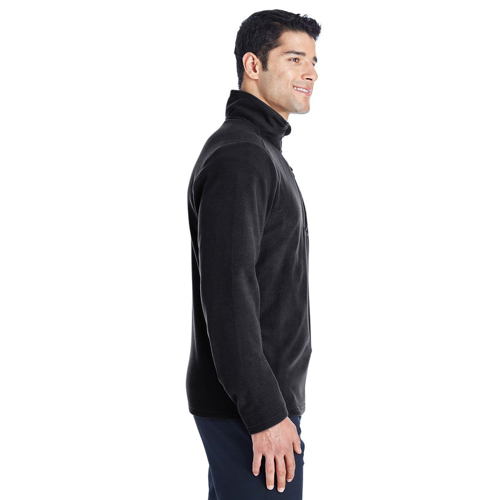 Spyder Men's Black/Red Transport 1/4 Zip Fleece Pullover