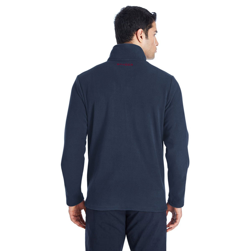 Spyder Men's Frontier/Red Transport 1/4 Zip Fleece Pullover