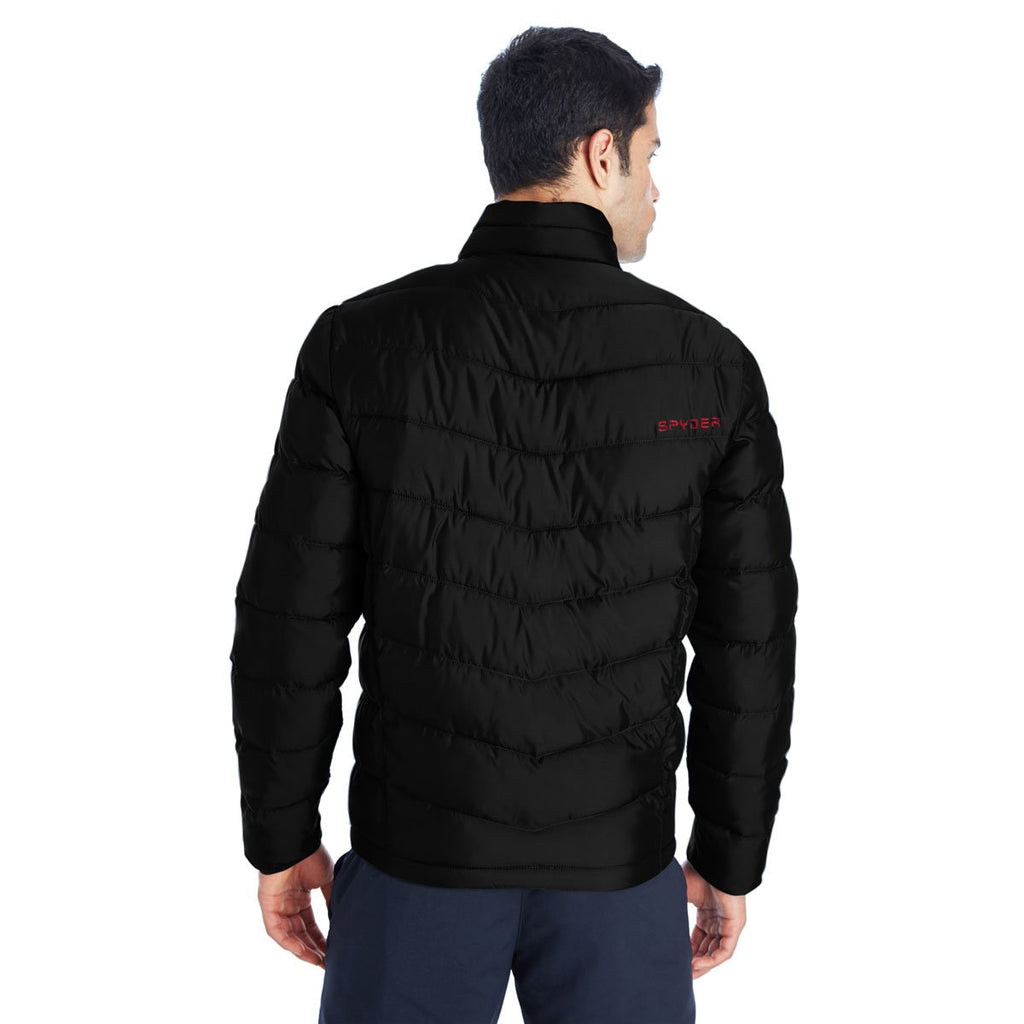 Spyder Men's Black/Red Pelmo Synthetic Down Jacket
