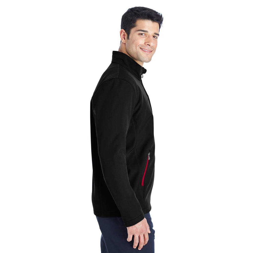 Spyder Men's Black/Red Transport Softshell Jacket