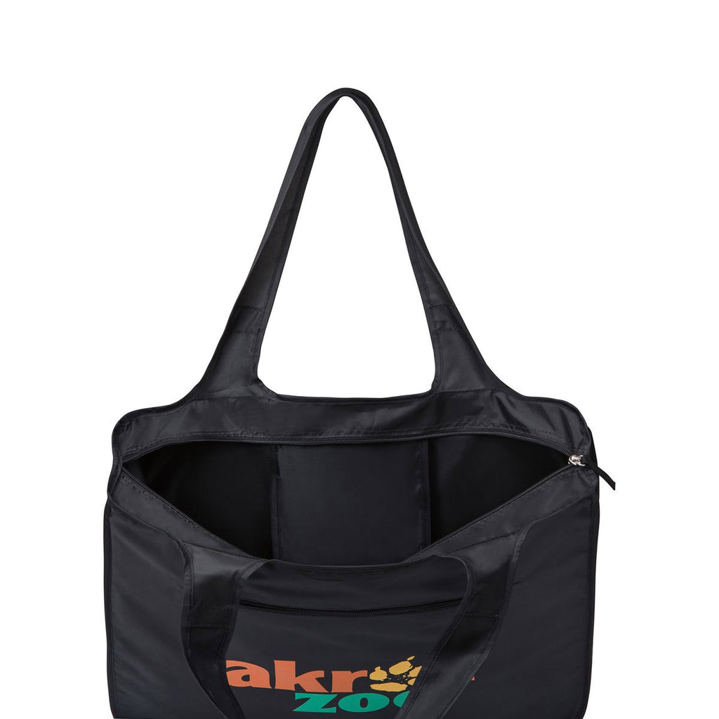Gemline Black Riley Large Patterned Tote