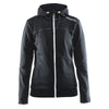 Craft Sports Women's Black/Platinum Leisure Full Zip Hood