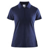 Craft Sports Women's Navy Classic Zip Polo