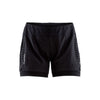 Craft Sports Women's Black Essential 2-in-1 Shorts