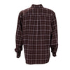 Vantage Men's Deep Maroon/Light Grey Check Brewer Flannel Shirt