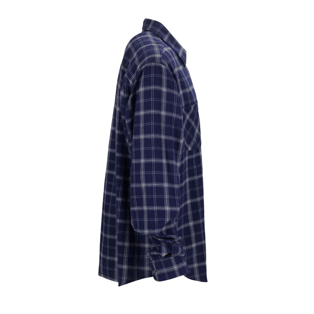 Vantage Men's True Navy/Light Grey Check Brewer Flannel Shirt