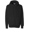 Weatherproof Men's Black Cross Weave Hooded Sweatshirt