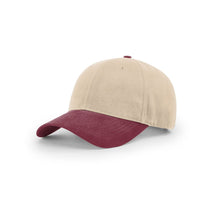 Richardson Stone/Burgundy Lifestyle Structured Combination Vintage Brushed Chino Cap