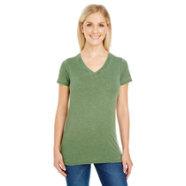 Threadfast Women's Vintage Grass Dye Short-Sleeve V-Neck T-Shirt