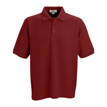 Vantage Men's Crimson Soft-Blend Double-Tuck Pique Polo