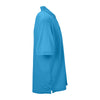 Vantage Men's Island Blue Soft-Blend Double-Tuck Pique Polo