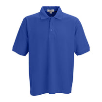 Vantage Men's Royal Soft-Blend Double-Tuck Pique Polo