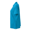 Vantage Women's Island Blue Soft-Blend Double-Tuck Pique Polo