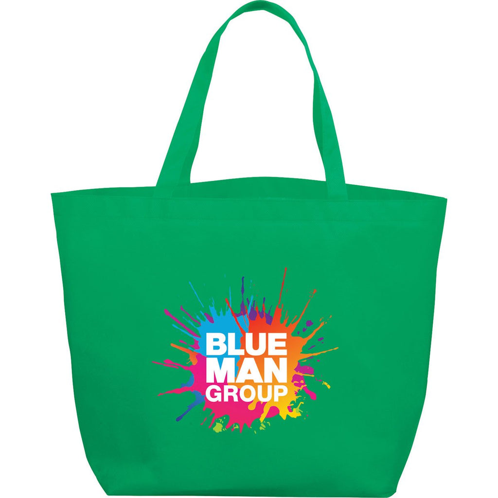 Leed's Bright Green Budget Non-Woven Shopper Tote