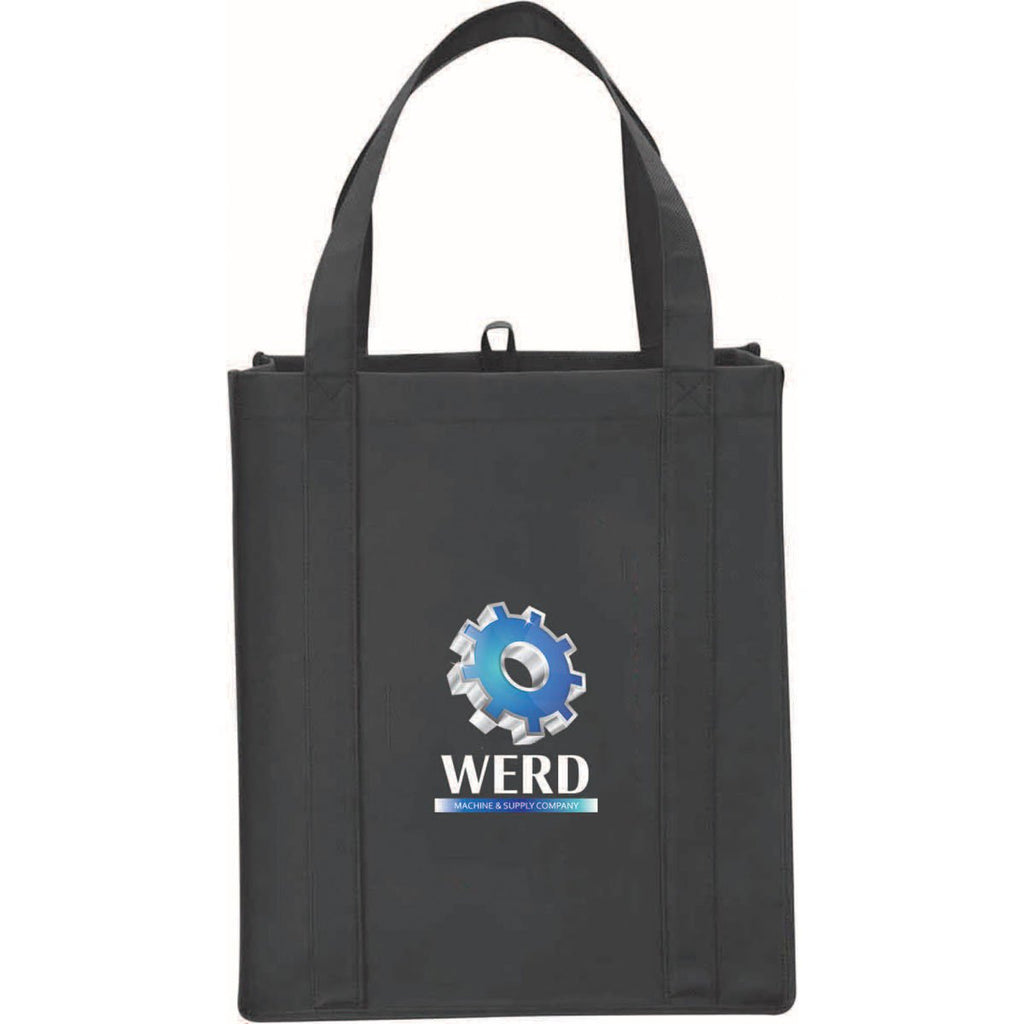 Leed's Black Big Grocery Non-Woven Tote