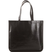 Leed's Black Large Laminated Non-Woven Shopper Tote