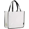 Leed's White Large Laminated Non-Woven Shopper Tote