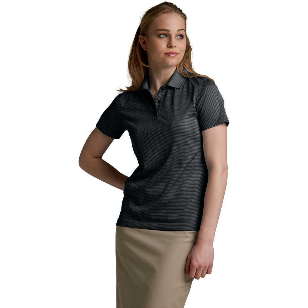 Charles River Women's Black Microstripe Polo