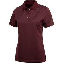Charles River Women's Maroon Microstripe Polo