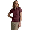 Charles River Women's Maroon Microstripe Polo