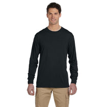 Jerzees Men's Black 5.3 Oz Dri-Power Sport Long-Sleeve T-Shirt
