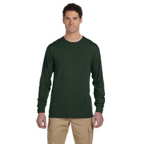 Jerzees Men's Forest Green 5.3 Oz Dri-Power Sport Long-Sleeve T-Shirt