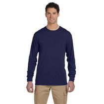 Jerzees Men's J Navy 5.3 Oz Dri-Power Sport Long-Sleeve T-Shirt