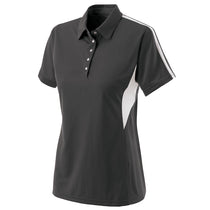 Holloway Women's Graphite/White Snag Resistant Shark Bite Polo