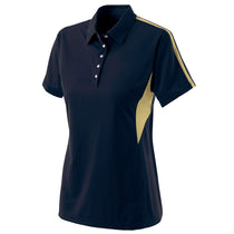 Holloway Women's Navy/Vegas Gold Snag Resistant Shark Bite Polo
