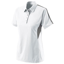 Holloway Women's White/Graphite Snag Resistant Shark Bite Polo
