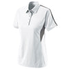 Holloway Women's White/Graphite Snag Resistant Shark Bite Polo