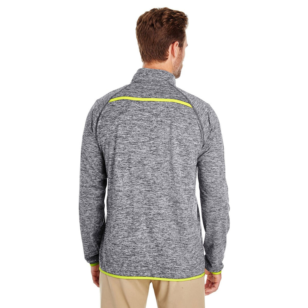 Holloway Men's Carbon Heather/Bright Yellow Force Training Top