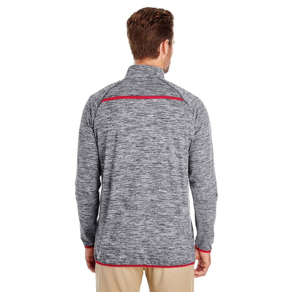 Holloway Men's Carbon Heather/Scarlet Force Training Top