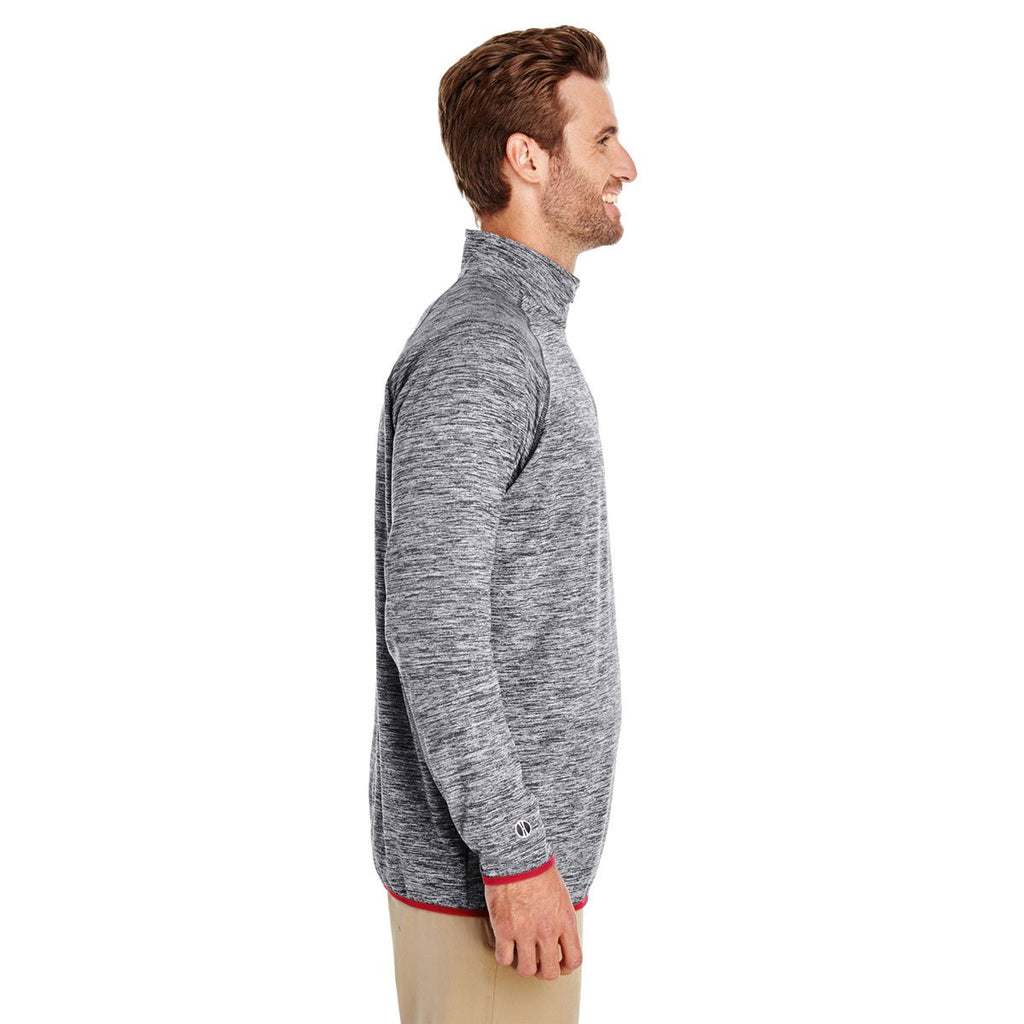 Holloway Men's Carbon Heather/Scarlet Force Training Top