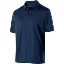 Holloway Men's Navy Textured Stripe Shift Polo
