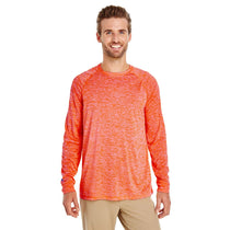 Holloway Men's Orange Heather Electrify 2.0 Long-Sleeve