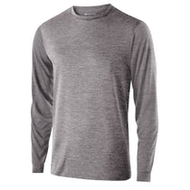 Holloway Men's Graphite Heather Long Sleeve Gauge Shirt