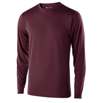 Holloway Men's Maroon Long Sleeve Gauge Shirt