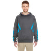 Holloway Men's Carbon/Bright Blue Argon Hoodie