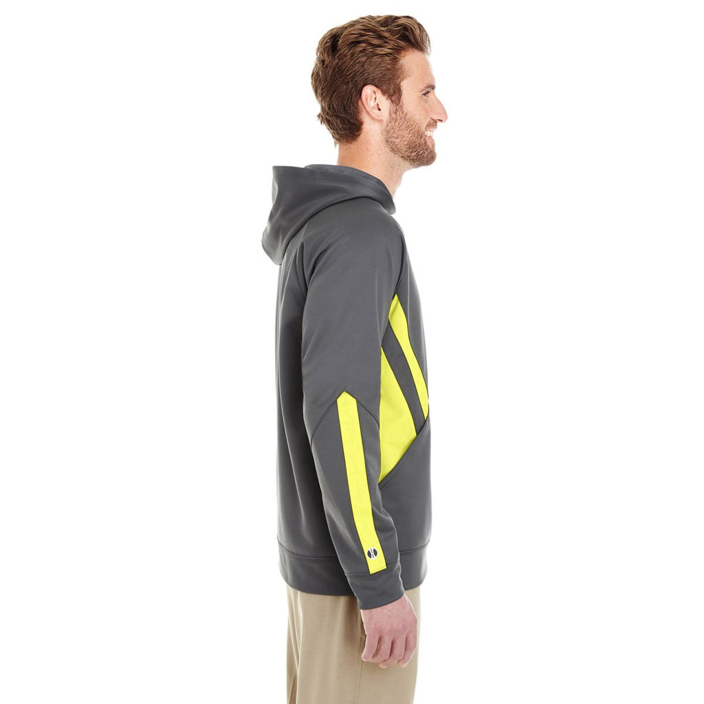 Holloway Men's Carbon/Bright Yellow Argon Hoodie