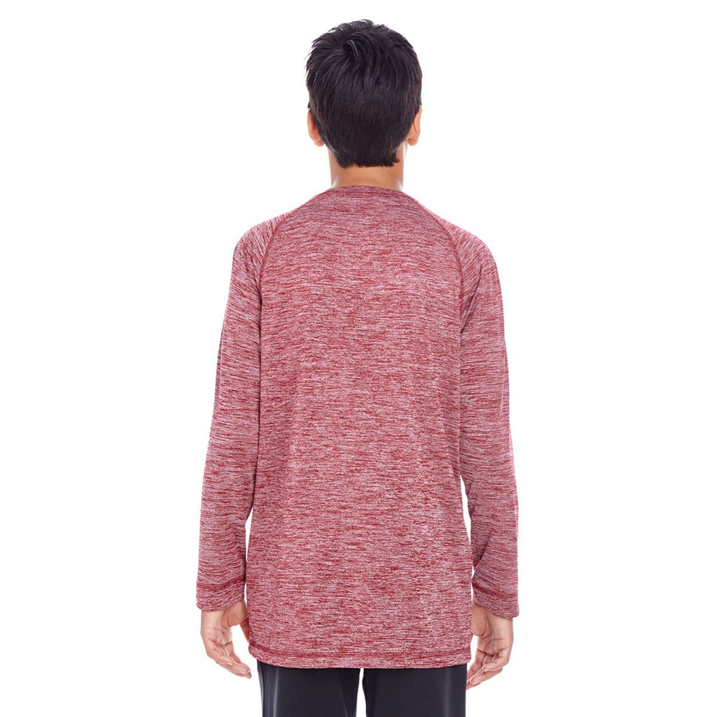 Holloway Youth Cardinal Heather Electrify 2.0 Long-Sleeve