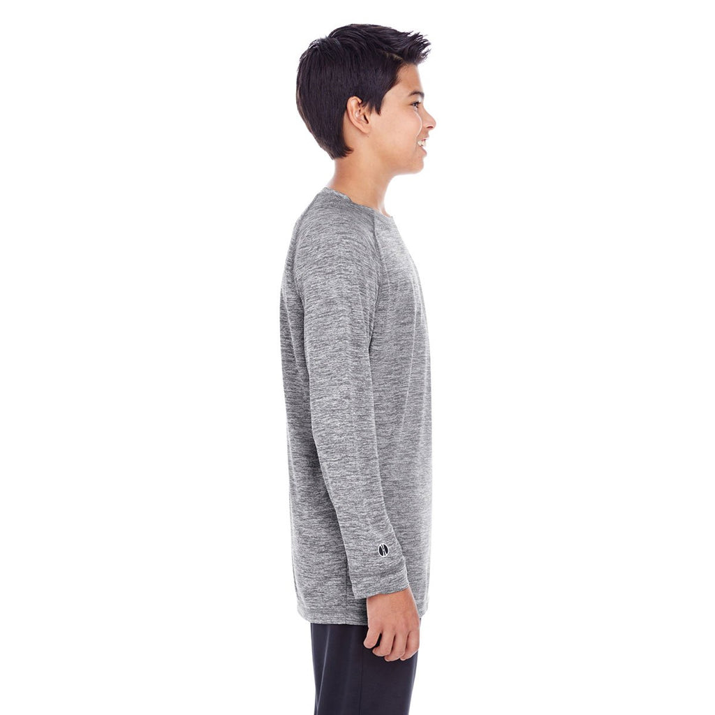Holloway Youth Graphite Heather Electrify 2.0 Long-Sleeve
