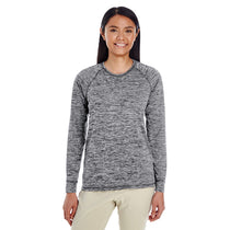 Holloway Women's Black Heather Electrify 2.0 Long-Sleeve